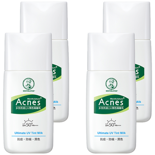 MENTHOLATUM 曼秀雷敦 Acnes 台灣公司貨 多效抗痘UV潤色隔離乳 SPF50+ PA++++, 30g, 4瓶