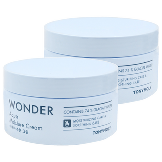 TONYMOLY Wonder 水潤保濕霜, 含74%冰川水保濕, 舒緩護理, 300ml, 2罐