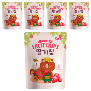 韓爸田園日記 寶寶草莓乾水果片, 12g, 5包