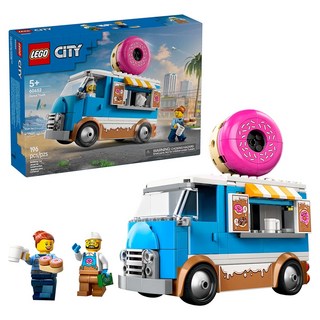 LEGO 樂高 60452 城市系列趣味組裝積木玩具, 甜甜圈車, 1盒