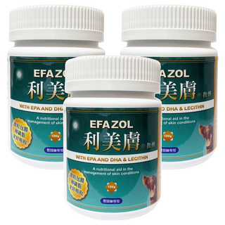 EFAZOL 利美膚 膚散劑，含EPA、DHA和卵磷脂，犬貓適用，100g, 皮膚/毛髮, 3罐