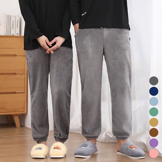 턴키 커플용 빅사이즈 극세사 밴딩 파자마 수면바지