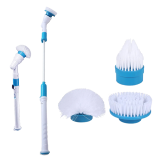 SingLife 無線強力電動清潔刷 類伸縮 靈活方便, 龍捲風第三代 白色 + 藍色, 1組