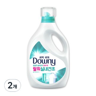 다우니 프리미엄 세탁세제 탈취 실내건조 액상세제 본품, 1.9L, 2개