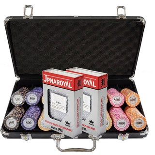 拉斯維加斯籌碼組 300入, 黑色（盒），隨機發貨（方片）