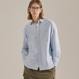 BASIC HOUSE 男女通用牛津布寬鬆版襯衫 LYWS0101