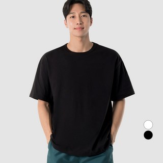 ARMEDES 男女通用 寬鬆版型 優質透氣圓領T恤 AR-506, 黑色