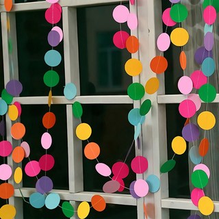 PARTYSHOW 圓形派對拉旗, 彩虹, 2個