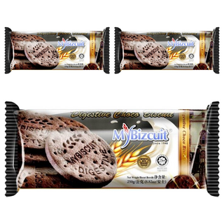 MyBizcuit 麥比客 經典消化餅 巧克力, 250g, 3包