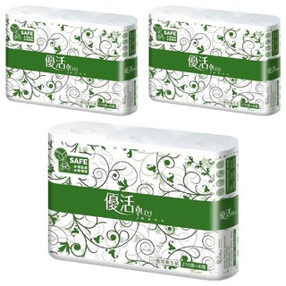 LIVI 優活 小捲筒衛生紙, 270張x6捲, 110mm, 6捲, 3袋