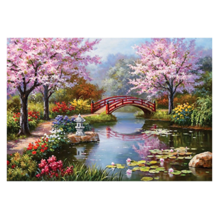 創彩 5D 鑽石畫 30*40cm, 櫻花道路, 1組