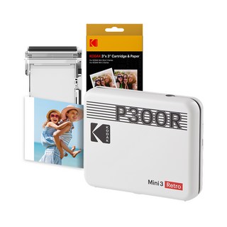 KODAK 柯達 Mini 3復古照片打印機相片顯影機 底片 38入, 白色, P300R
