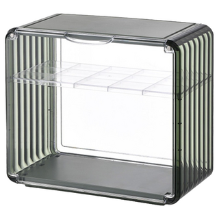 FAmILyLIFE 生活 包包公仔雙層磁吸門展示盒 A-502-GR 透明綠, 1個