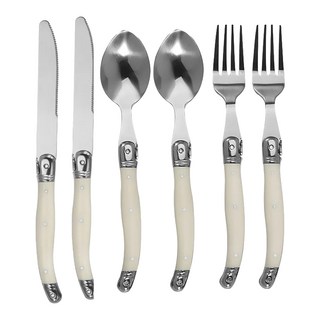 Cuisine de Maman Laguiole 餐具組 (奶油白), 乳白色, 1組, 湯匙 + 叉子 + 刀子