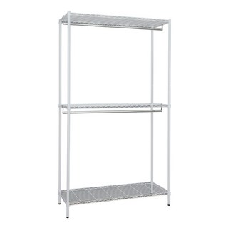 dayneeds 日需百備 輕型烤漆雙桿衣櫥 3層, 白色