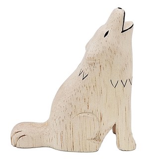 T-Lab. 狼 手刻原木小動物, 原木色