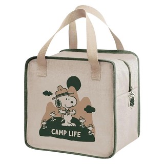 PEANUTS 史努比 野營趣大容量手提保溫袋 SP-SFL1230, 岩灰, 1個