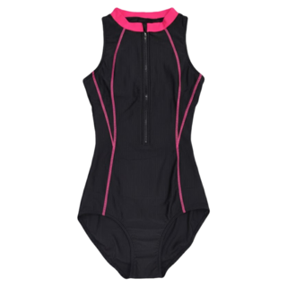 Summer Love 夏之戀 大女連身三角 C1970407402, 黑色 + 粉色