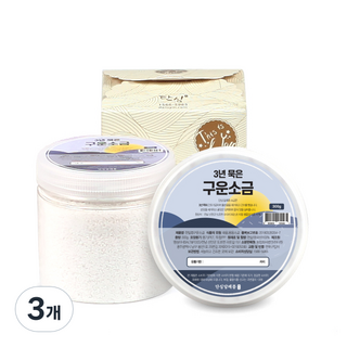 丹心答禮品3年陳釀天然鹽烤鹽+金色禮盒, 3個, 300g