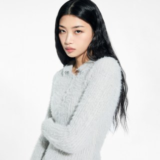 MIXXO 女款翻領羽紗毛衣