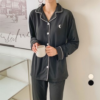 afinar 女款重點Logo長袖睡衣套裝