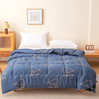 NINO1881 石墨烯恆溫親膚被, 簡約藍鯨