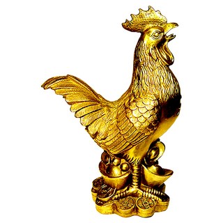 開運陶源 居家富貴化煞公雞銅雕 8x4.5x8cm 實心純銅 象徵佳音必至, 1個, 銅