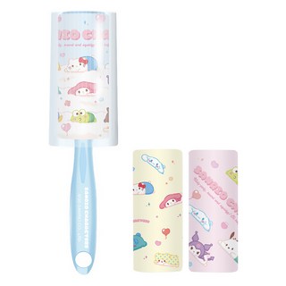 Sanrio 三麗鷗 滑板系列 斜切式除塵清潔滾輪含收納殼 附補充包 2個 藍色款 60張, 1組