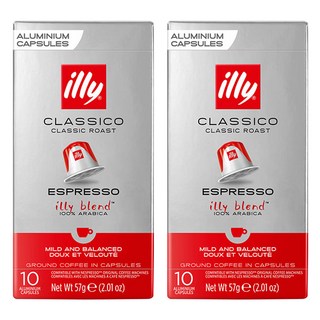 illy 意利 Nespresso經典中焙咖啡膠囊, 5.7g, 10顆, 2盒