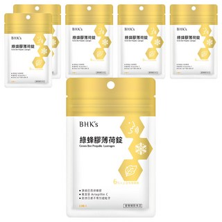 BHK's 綠蜂膠薄荷錠 6%以上活性類黃酮 15顆, 6包