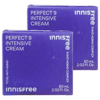 INNISFREE 九重完美青春再生活膚霜 溫和低刺激親膚配方 蜜期修護肌膚 乳霜質地包覆注入營養, 60ml, 2罐