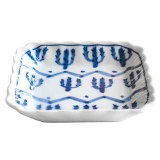 佐和陶瓷國際有限公司 繪松角形珍味碟 日本製 50ml, 1個, 混和顏色