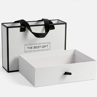 Tree 더베스트 선물상자 기프트백 23.5 x 17 cm, 올화이트, 2개