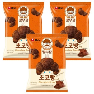 NONGSHIM 農心 麵包部長 可頌造型餅乾巧克力味, 55g, 3包