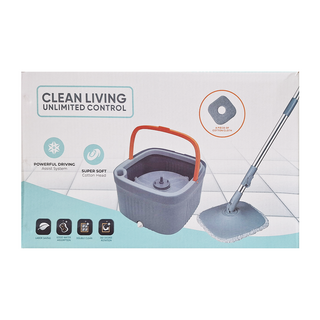 STYLE 格調 洗脫一體 淨汙分離式拖把 升級三刀 附原裝拖布5片, 1組, 拖把桶30ｘ30ｘ19cm 扡把桿105~135cm 拖把布22ｘ22cm