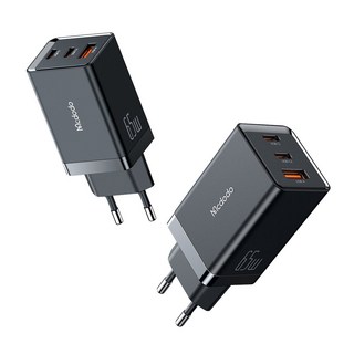 Mcdodo 麥多多 GaN5 Pro PD3.0 PPS 65W 超高速迷你3孔多功能充電器 CH-1571, 黑色, 1個