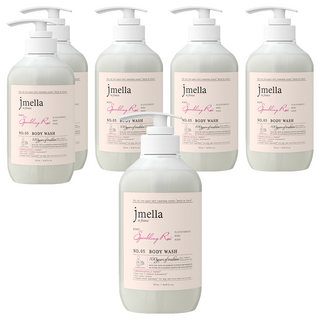 Jmella 法式漫舞香水沐浴乳 No.05 Sparkling Rose 500ml 含有黑醋栗 玫瑰 麝香味, 6瓶