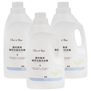 奇哥 Chic a Bon 嬰兒植萃抗菌洗衣精 百里香鼠尾草迷迭香草本萃取 低泡沫易沖洗, 2200ml, 2.2kg, 3桶