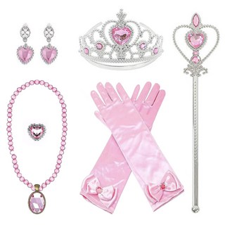 Mii Mii Party 皇冠頭飾寶石飾品公主套組, 嬰兒粉