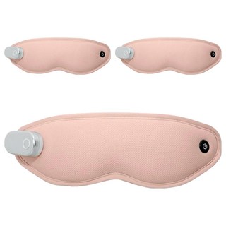 3ZeBra 無線冷熱敷按摩眼罩 274 x 90mm 珊瑚粉 71g, 3個, G05-41-2, 1入