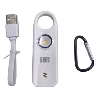 正德防火 隨身警報器 白色 135分貝警報 雙警報模式 1W LED照明 LED閃爍警示 低電量警示, 1個