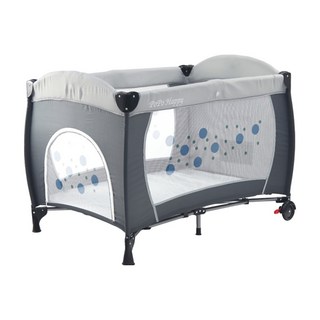 PO PO HAPPY 折疊嬰兒床, 展開(110 x 75 x 77cm), 淺綠灰色