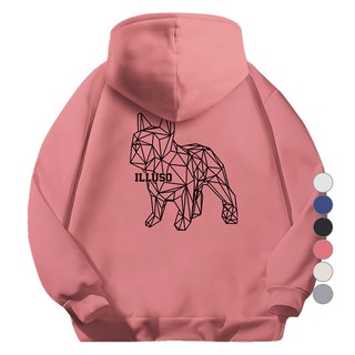 ILLUSO 男女通用 Blackdog 柔軟特殊雙面布料連帽T恤