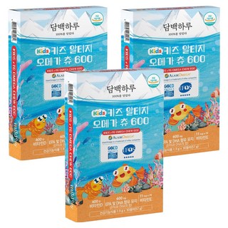 Danbaekharu 兒童RTG Omega Chew 600 30入, 3個, 57g