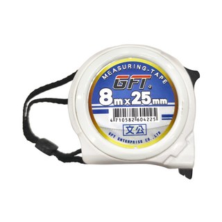 GFT 金富泰五金 捲尺 鐵心 附檔 8mx25mm, 1個