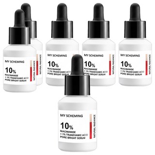 MY SCHEMING 我的心機 10%菸醯胺 + 1%傳明酸毛孔淨白精華, 6個, 30ml