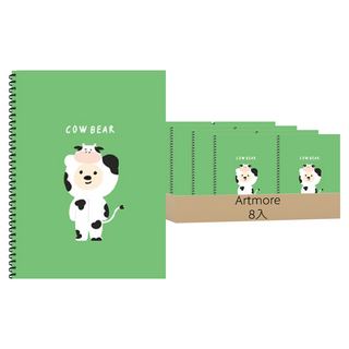 Artmore 小熊筆記本 60頁, 隨機出貨, 8入