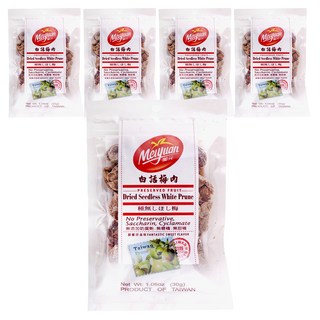 Meyuan 美元 白話梅肉, 無防腐劑, 無糖精, 無甜精, 30g, 5包