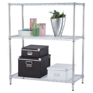 KI WISH 居家生活 輕型三層架 銀色 DIY免工具輕鬆裝, 1組, 60 x 35 x 90cm