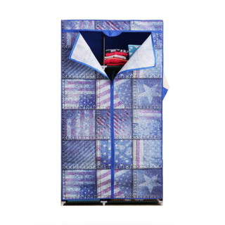 Cotton Field 棉花田傢飾 凱文簡易組裝防塵衣櫥 聚酯纖維+鐵管, 國旗